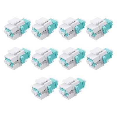 10 PCS LC/OM3 Fiber Optic Coupler Keystone Jack Module For Patch Panel HD