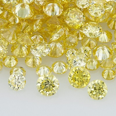 Natural Fancy Intense Yellow Diamond Melee 0.50ct 0.8-1.8mm, African VS SI