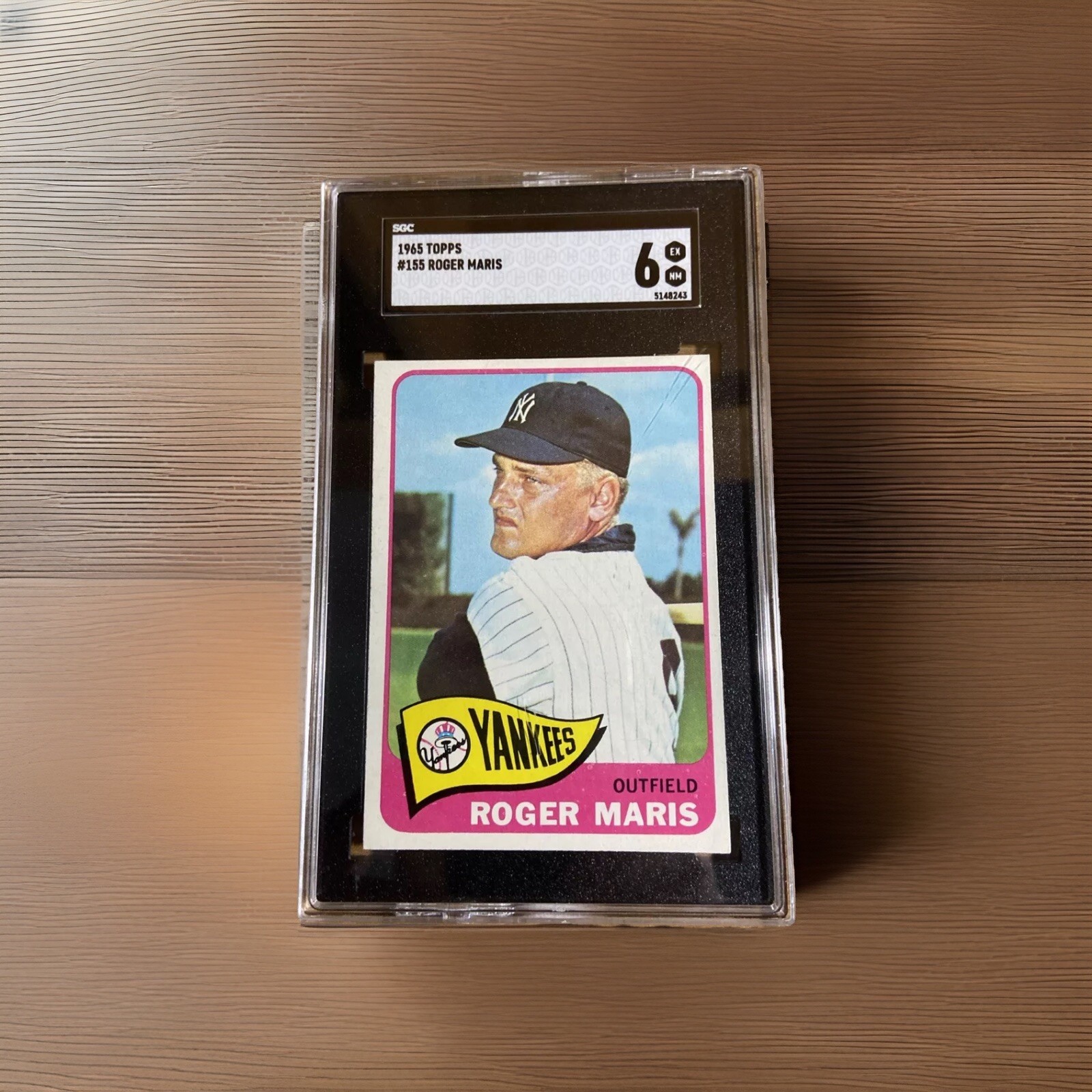 1965 Topps #155 Roger Maris SGC 6 EX-NM Sharp W/ Bold Colors