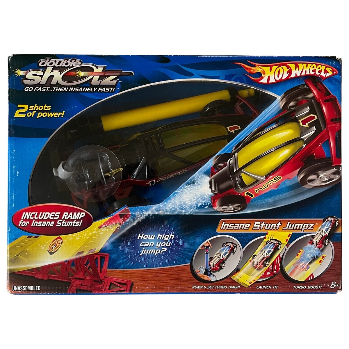 Hot Wheels Double Shotz Insane Stunt Jump With Ramp (Colors Vary