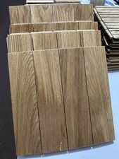 (11) 4-finger Solid OAK MCM Parquet: 9"x9"x3/4" NEW "Imperfect" Natural