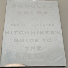 Douglas Adams Illustrated Hitchhiker's Guide Hardcover Sci-Fi Dust Jacket
