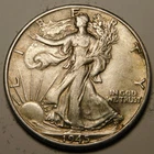 1945 D Walking Liberty Half Dollar 90% Silver  VF-EF   "As Pictured-Not Cleaned"