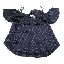 Victoria Secret Camisole Tank Top Sleepwear Blue With Polka Dots Satin NWT Sz L