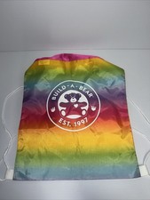 Build A Bear String Rainbow Backpack Carry Bag 17x13 Inch