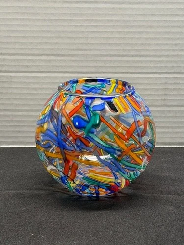 Vintage Murano Style Art Glass Vase