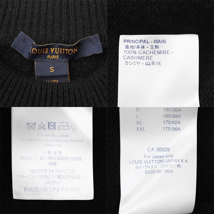 LOUIS VUITTON Knit Dress 100% Cashmere S/S Black Women Size Small 2020SS thumbnail 10