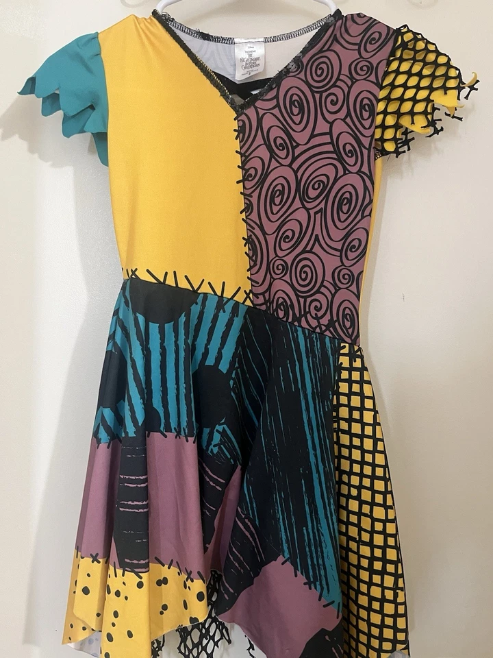 Sally Niño Pequeño Pesadilla Antes de Navidad Vestido Elegante Halloween Niño Disfraz Foto 2 de 4