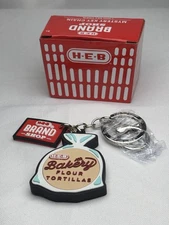 H-E-B Brand Shop Mystery Key Chain Bakery Flour Tortillas w/ Box & Insert