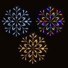 Christmas Snowflake 50 LED Fairy Window Decor Xmas Lights Hanging Projector