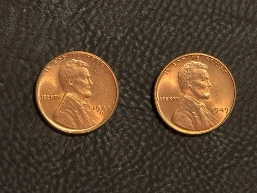 1949-P And 1949-D Uncirculated Bright Red Coins Wow
