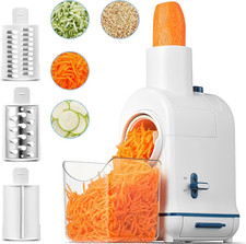 Electric Cheese Grater & Vegetable Slicer - AOBOSI 3-in-1 Kitchen Grater