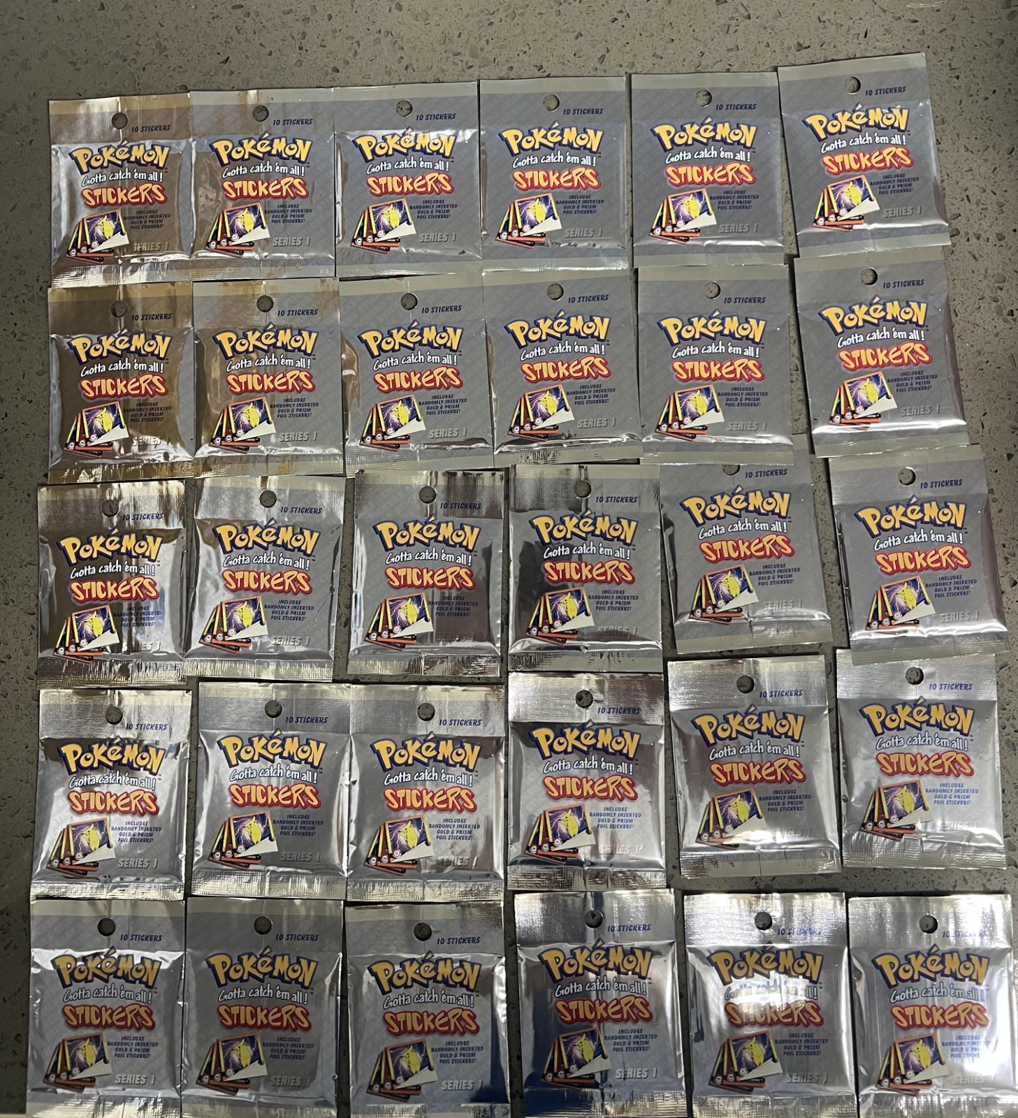 POKEMON Artbox Box 1999 - 30 confezioni sigillate in fabbrica - 300 adesivi come nuovi!
