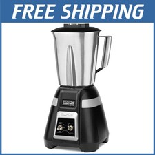 Commercial 1-HP Bar Blender, Black 48 oz - 2 Speeds