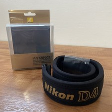 Genuine Nikon D4 Soft Rubber Camera Neck Strap AN-SN002 Brand New