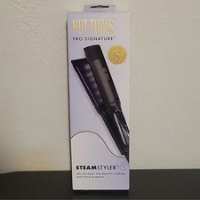 Hot Tools Pro Signature Steam Styler 1  1/2” Charcoal Ceramic Plates