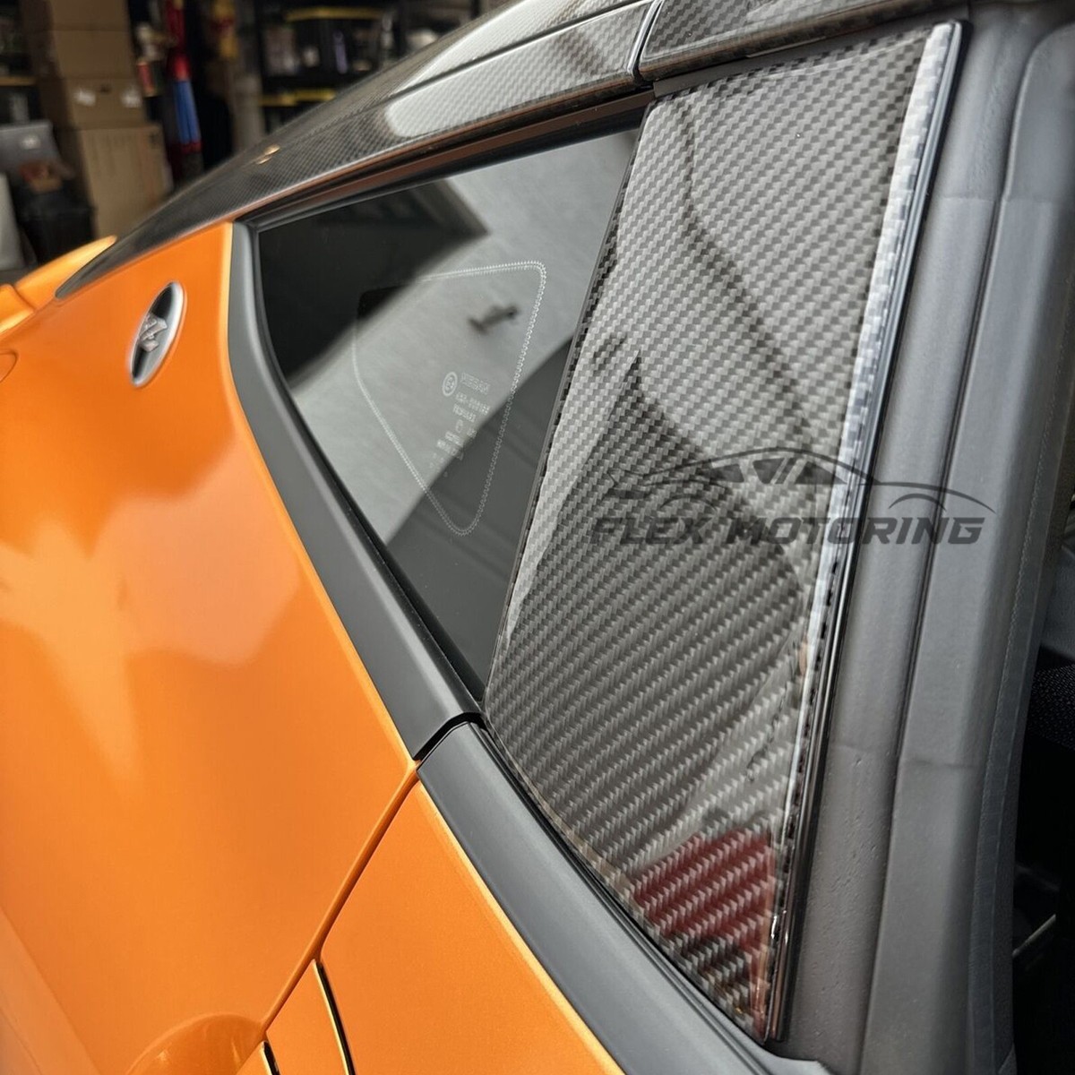 USA Made Real Carbon Fiber Pillar Post Trim FOR 2023-2025