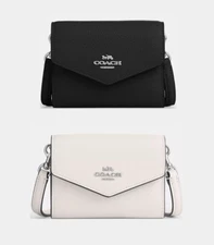 COACH Women's Mini Envelope Leather Wallet With Strap