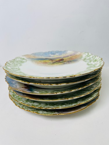 Beautiful Set Of 6 Antique French Limoges Game Bird Plates - Picture 2 of 10