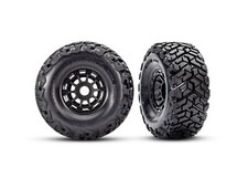 Traxxas TRA10272 T W BLK WHL MAXX SC TIRES L R 