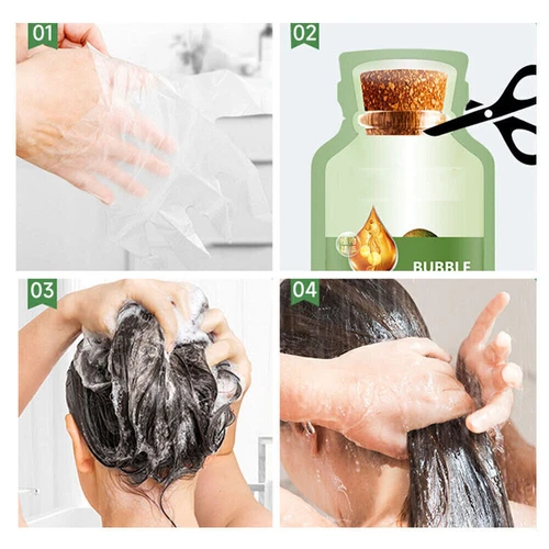 30mlx10 packs Natural Plant Hair Dye New_Botanical Bubble Hair Dye Shampoo Color - Picture 7 of 15