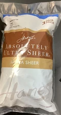 Hanes Absolutely Ultra Sheer pantyhose 3 pair pack slightly Imperfect