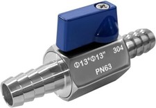 1/2” Hose ID Barb Ball Valve 304 Stainless Steel Mini Shut Off Valve for Wate...