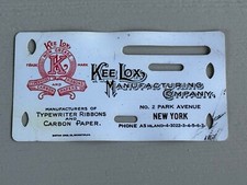 Vintage Kee Lox Plastic Business Card Advertising Typewriter Ribbons New York NY thumbnail