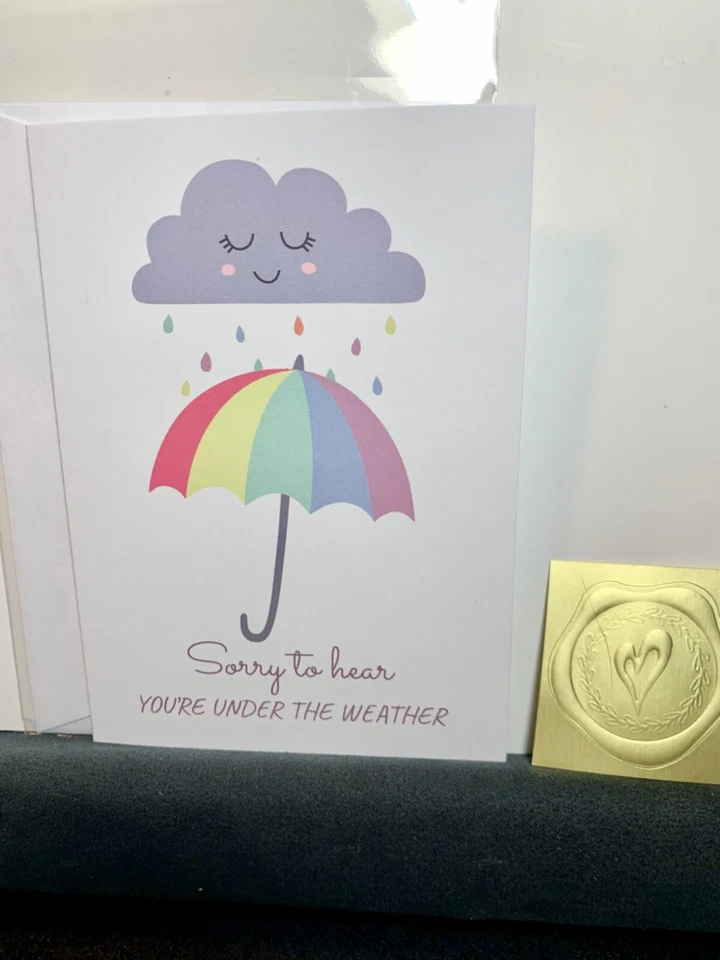 Get Well Soon Card Sweet Petite Sentiment Under the Weather - Image 4 of 4