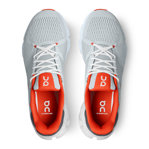 On Cloudflyer 21.99032 Sneaker Mens Glacier Flame Lace Up Athletic Running Shoes - Picture 34 of 35
