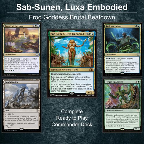 Sab-Sunen, Luxa Embodied Magic Gathering Commander MTG full Deck EDH - 第 1/11 張圖片