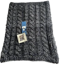 New Mukluks Neck Warmer Funnel Black and White Knit, New