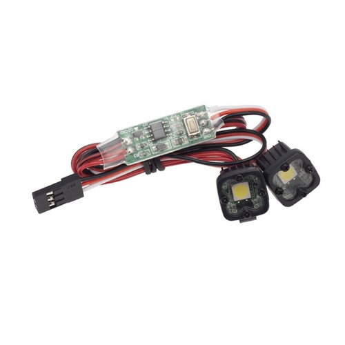 LED Square Light w/ Mounting Bracket Kit for 1/10 t4 SCX10 90046 RC Crawler Cars - Picture 8 of 8