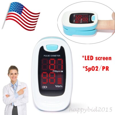 Portable finger pulse oximeter-2 AAA batteries power supply SpO2 and Pulse Rate 