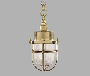 Andros Outdoor Pendant Dome Light Brass Bulkhead Garden Light