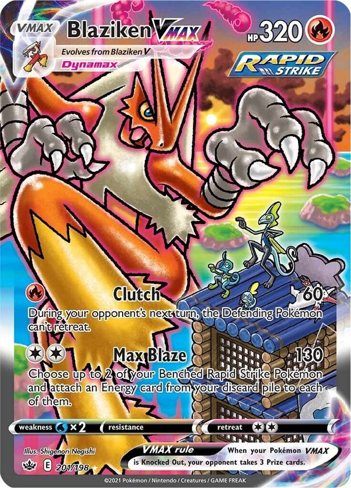 Blaziken VMAX 201/198 Swsh06: Sword & Shield - Chilling Reign - 1 of 1