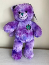 Build a Bear lila, Batik Friedenskatze. Neu mit Etikett