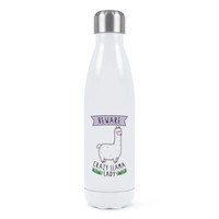 Beware VerrüCkte Lama Damen Doppelwand Wasserflasche Lustig Tiere Thermo