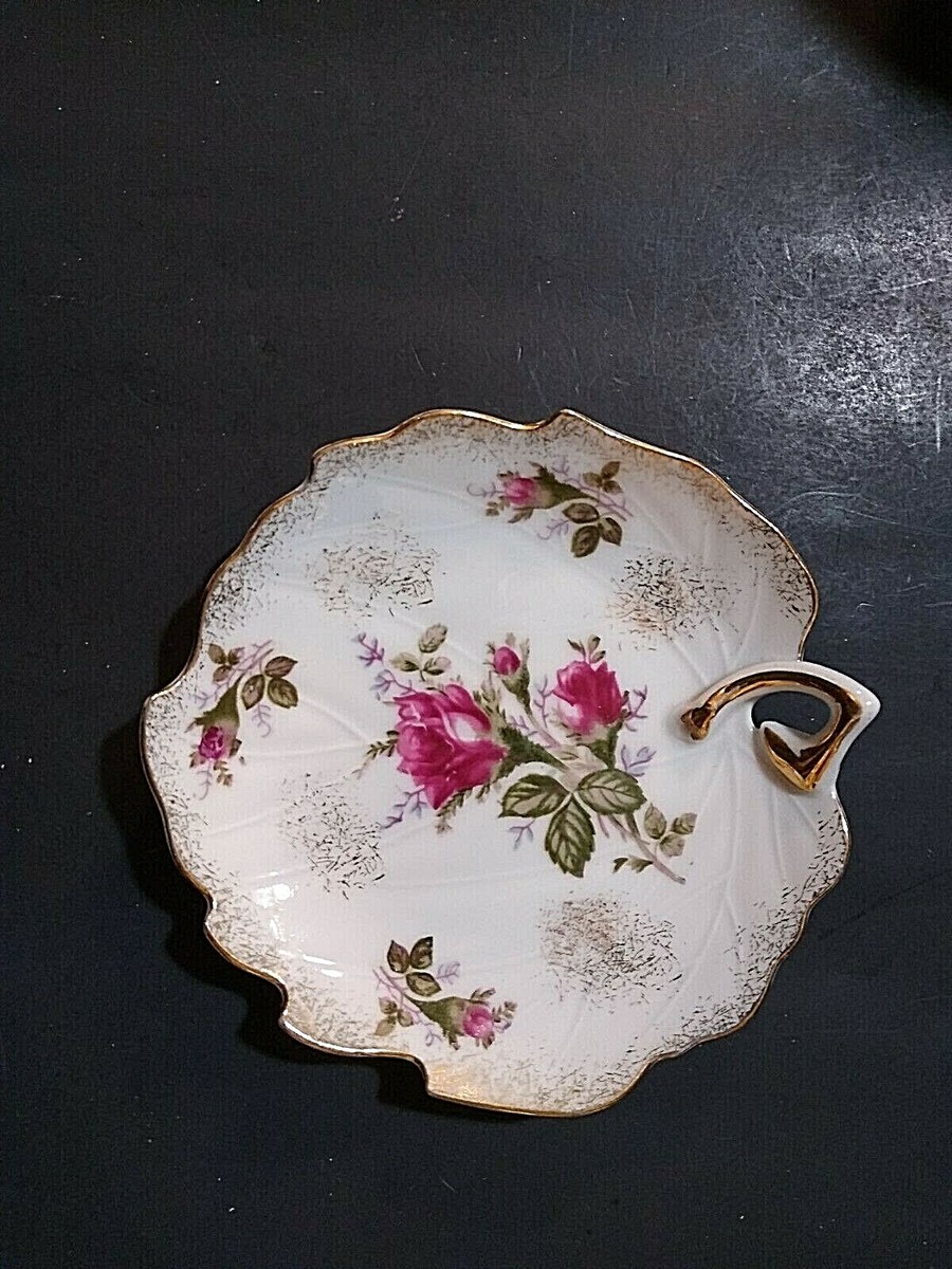 Moss Rose Leaf Shape dish U 209 made in Japan mid century? | eBay