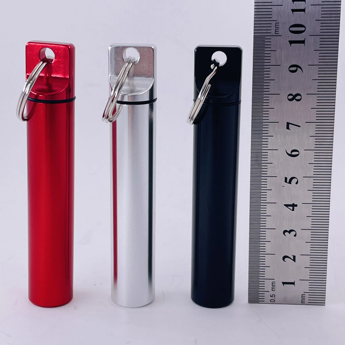 3x Waterproof Pocket Toothpick Holder Waterproof Aluminium Alloy Case Pill  Metal