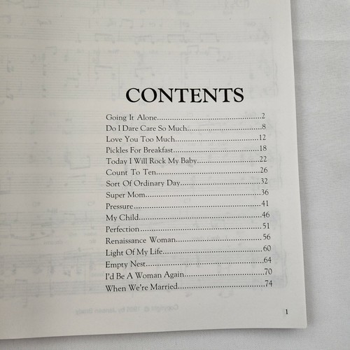 I'd Be A Woman Again Life Cycle In Song Janeen Brady Sheet Music Piano Brite - Foto 2 di 4