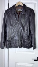 Valerie Stevens Women's VTG New Zealand Lamb Skin Brown Leather Jacket Sz 14