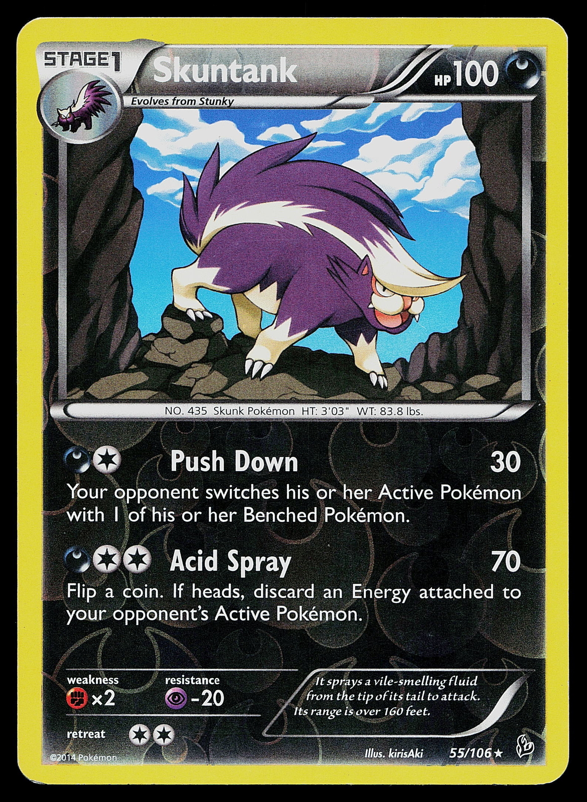 Pokemon XY - Flashfire 55/106 Skuntank Reverse Holo