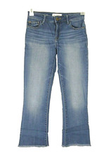 DL1961 Women's Jeans Lara Cropped Flare Stretch Frayed Hem Size 25