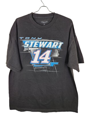 NASCAR Tony Stewart #14 2016 Sprint Cup Race Schedule Black T-Shirt  Size XL 