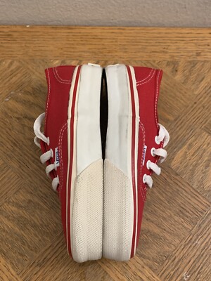 Vintage Vans Van Doren Made In Usa Authentic Red 60