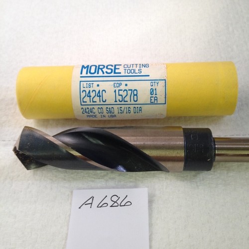 NEU Morse 15/16 ZOLL BOHRER SILBER & DEMING BIT KOBALT. USA 1/2" Schaft. (A686)