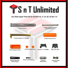for Glock 19,17,26,27,45 gen 1 2 3 Complete Upper slide Parts Kit SPK ORANGE