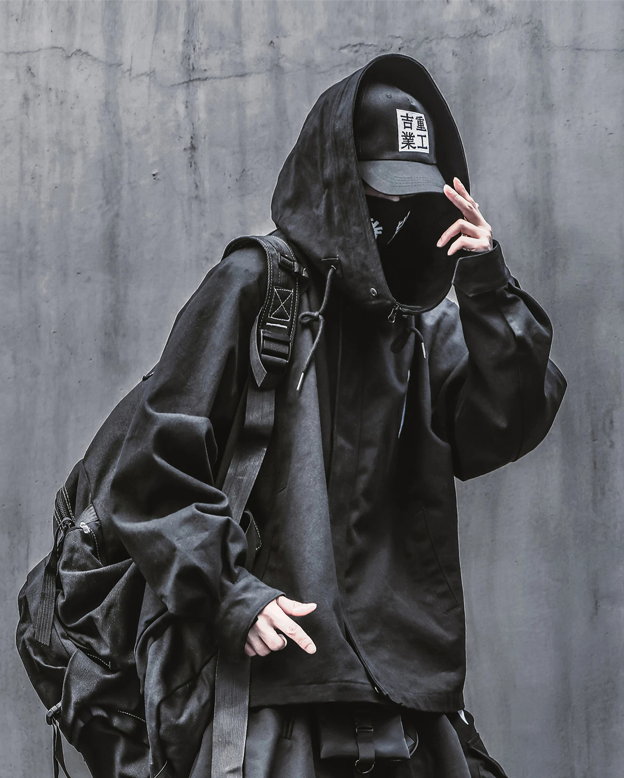 Niepce i-Tech Techwear Jacket Urban Streetwear Asian Hip Hop Funnel Hoodie image 5