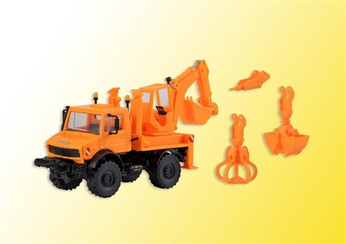 kibri 18480 H0 Bausatz UNIMOG mit Aufbaubagger #Neu in OVP#